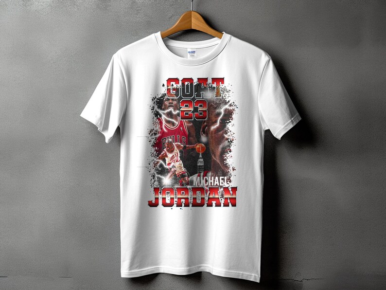 Michael Jordan T-shirt - Modern design T-shirt - Unika konstnärliga kläder - Unisex fritidskläder bild 8