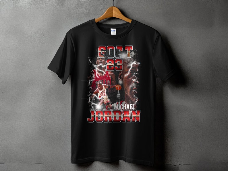 Michael Jordan T-shirt - Modern design T-shirt - Unika konstnärliga kläder - Unisex fritidskläder bild 2