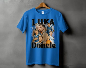 Luka Doncic, Snygg T-shirt med grafiskt tryck, Unisex Casual T-shirt, Bekväm bomullstopp, Moderiktig T-shirt med uttalandemotiv,