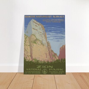 Zion National Park Utah Poster Print - WPA Project Art