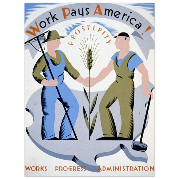 Work Progress Poster Works Progress Administration Posters