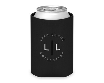 Personalized Can Cooler with Lush Loomz Collection branded logo