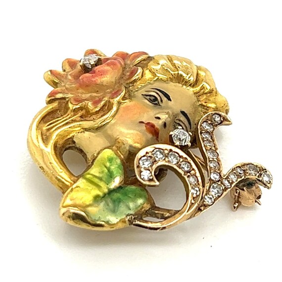 Art Nouveau Gold Pin - image 3