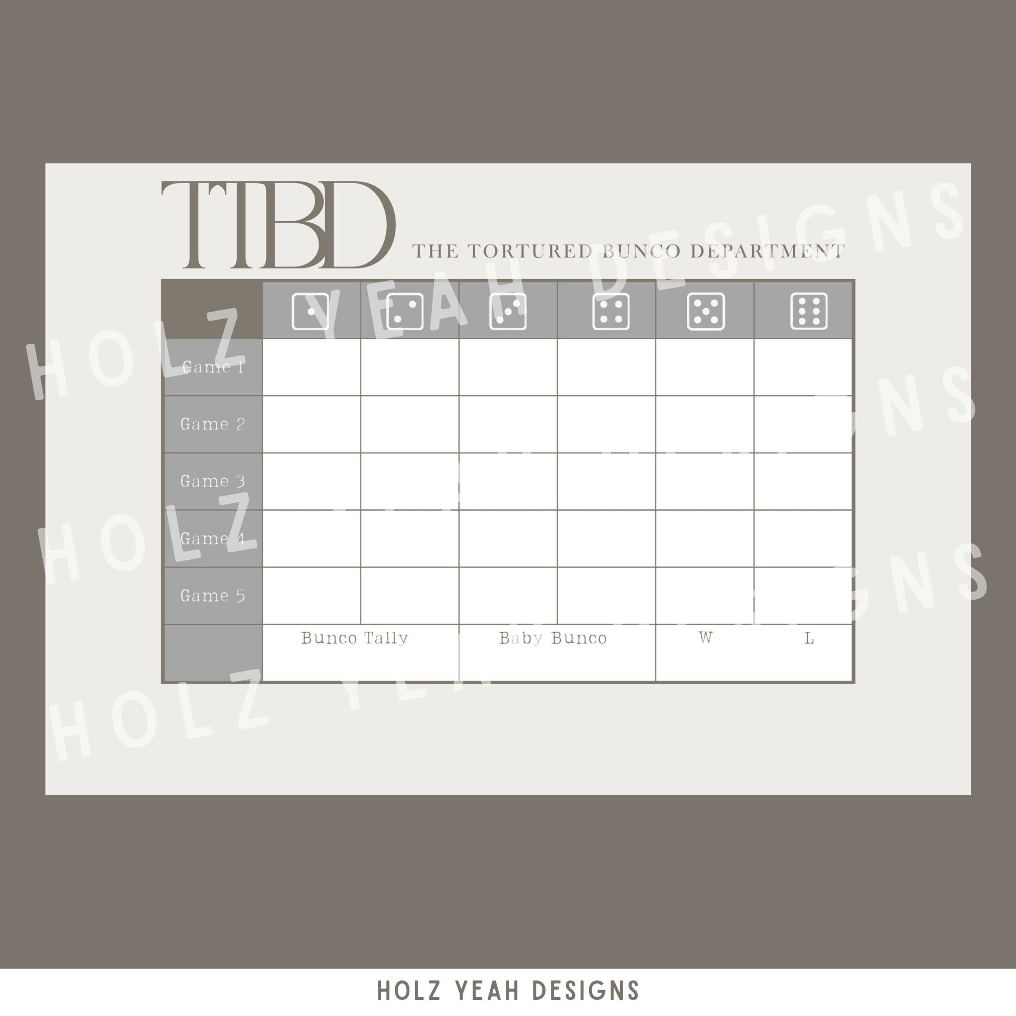 TTPD Themed Bunco Printable Set Taylor Themed Bunco Ladies Night Bunco ...