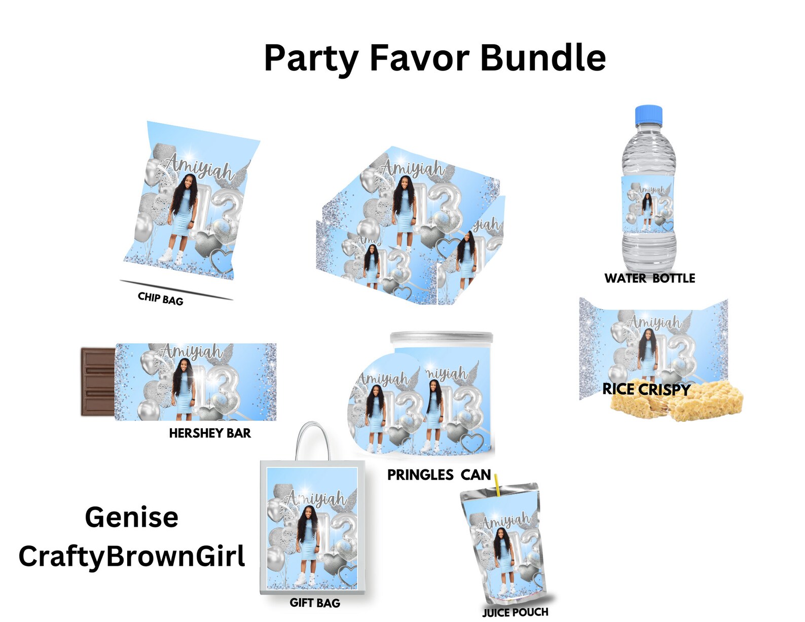 Party Favor Editable Design Bundle - Etsy