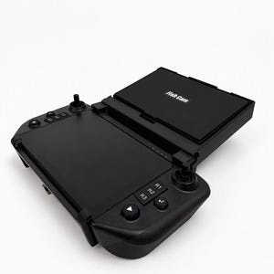 Carplounge AIO controller with the black 3D printed holder and the 7 inch Winchcam underwater camera monitor clicked on next to the screen