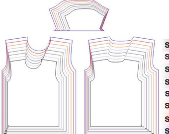 Kids T-Shirt Pattern Vector Template | Children Crewneck Sublimation Shirt | Sizes 2-16 | Cut and Sew | CDR PDF Instant Digital Download
