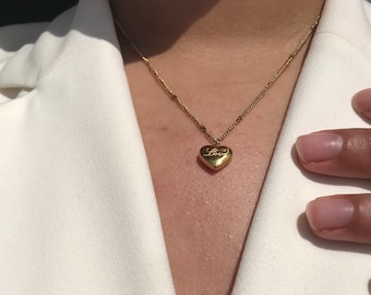 Heart Necklace, Gift for her, Minimalistic Necklace, Handmade Stainless Steel Necklace, Necklace for Women, Gift for Mom, Gold Necklace