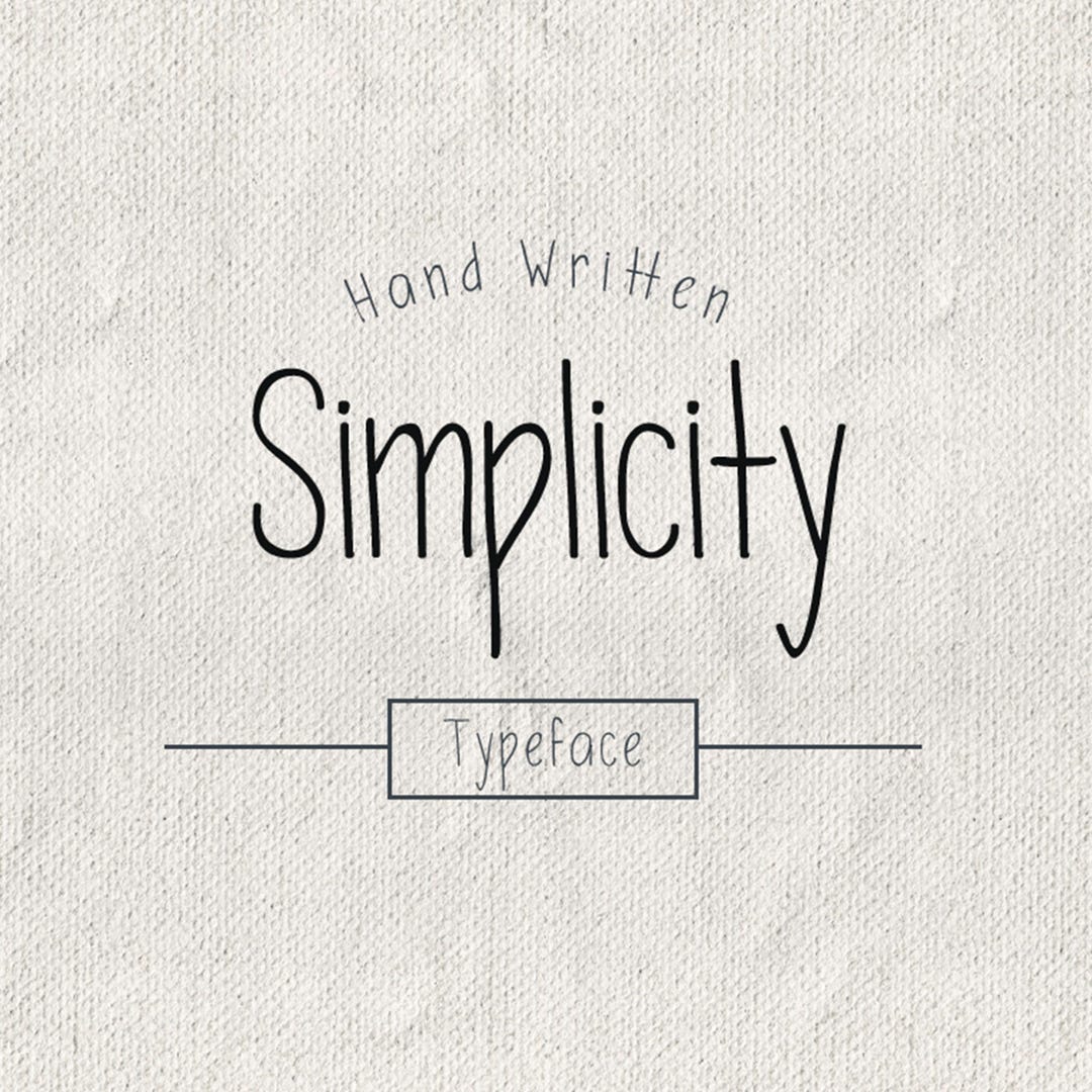 Simplicity Font | Modern Handwritten Typeface | Minimal Skinny Letters ...