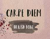 Carpe Diem Brush Font | Hand-Drawn Brush Typeface | Rustic Handwritten Font for Logos, Quotes, Posters & Branding