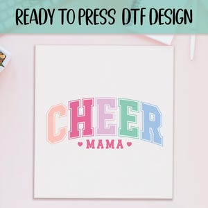 Cheer Mama DTF, Cheer Mom Print, Heat Press DTF Transfer, Gift For Mom Print, Cheerleading DTF, Ready To Press Transfer, Sports Mom Print