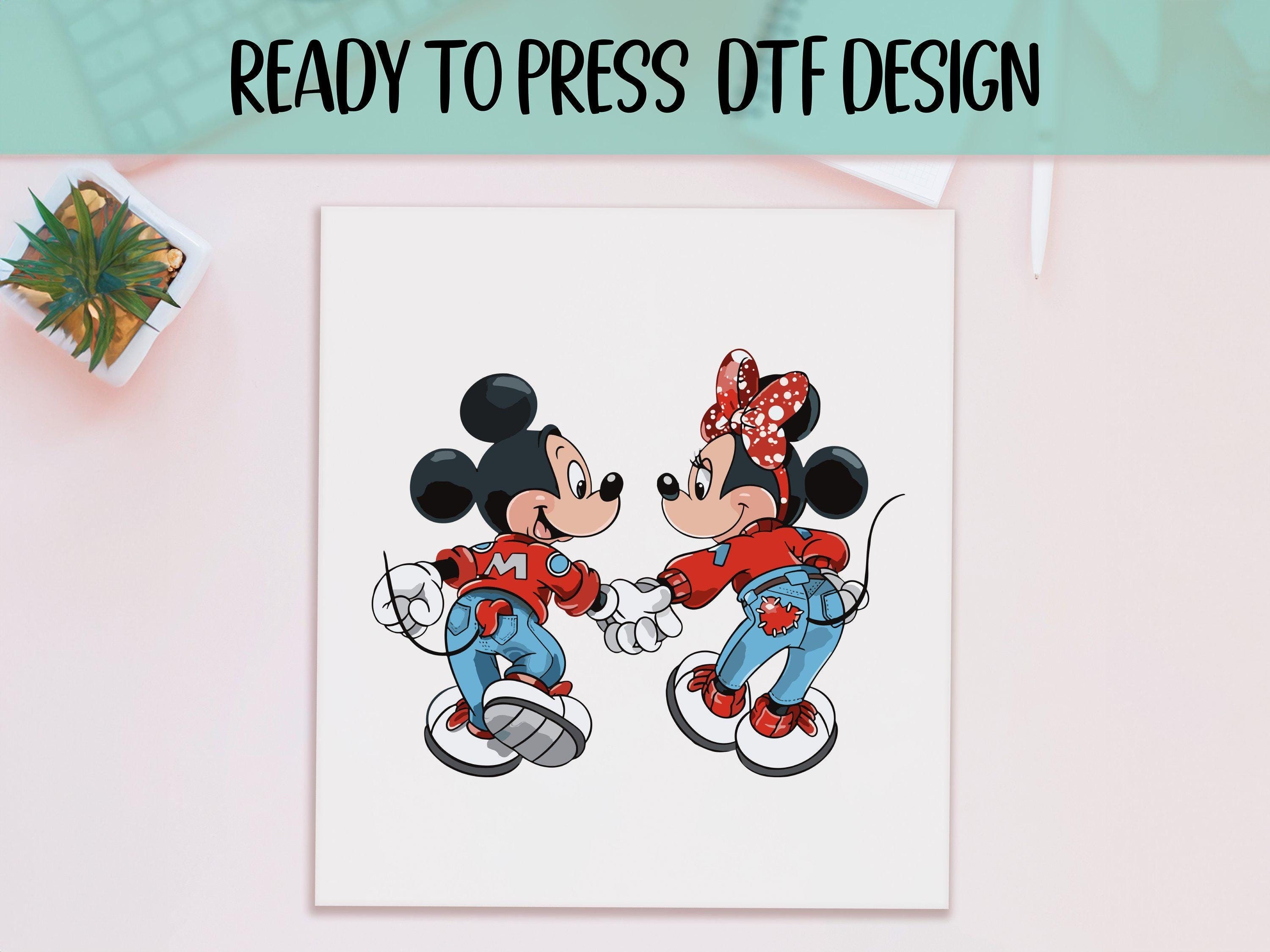 Disney Lovers Ready to Press DTF, Minnie And Mickey Print, Heat Press DTF Transfer, Valentine's Day Print, Couple Gift DTF, Love Day Print