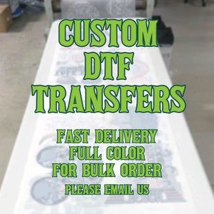 Premium DTF Gang Sheets, Custom Transfers, Wholesale Bulk Printing, Ready To Press, Direct To Film Heat Transfer, Full Color DTF, Custom DTF
