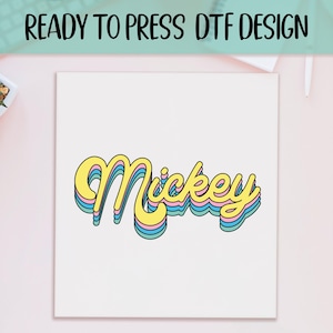 Mickey Ready to Press DTF Transfer, Disney Mickey Print, Heat Press DTF Transfer, Mickey Mouse Print, Mickey Lover DTF, Disney Vacation