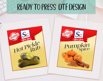 Spices Thanksgiving Ready to Press DTF, Custom Spice Transfer Print, Heat Press DTF Transfer, Pickle Lovers Ready to Press DTF, Thanksgiving