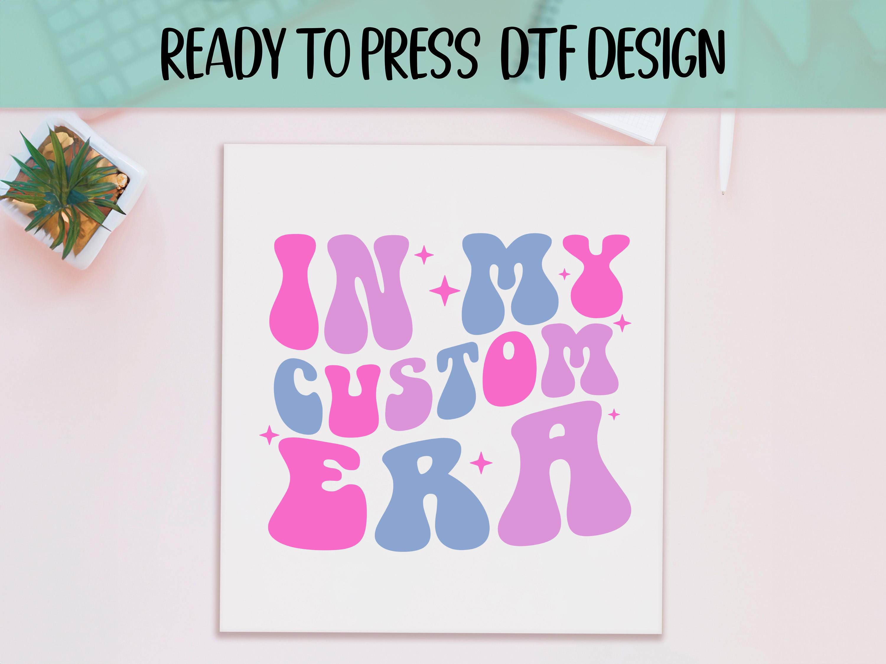 In My ( Custom ) Era DTF Transfer, Fun Pastel Bubble Font Design, Editable Word Center, Retro Custom Era Style, Great For Personalized Gifts