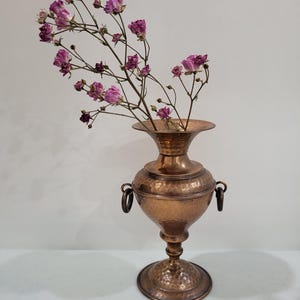 vintage Italy copper vase, farmhouse decorations, home decor.