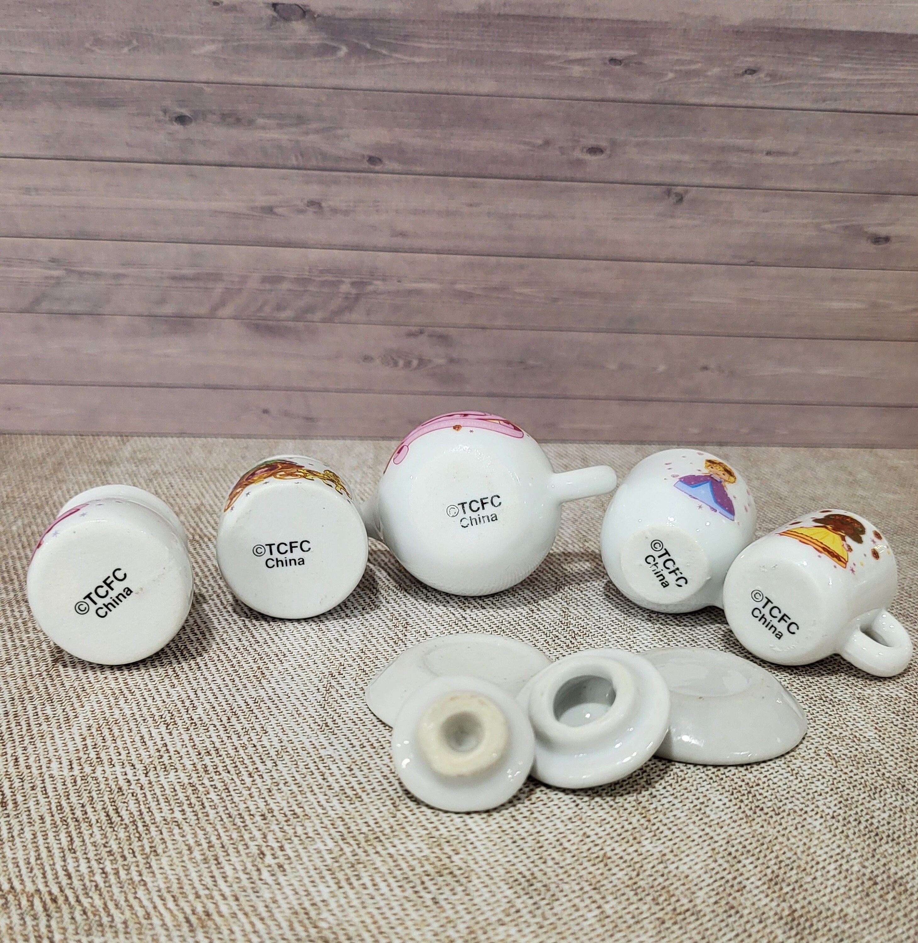 Mini Porcelain Tea Set, Child's Miniature Tea Set of 9 Pieces ...