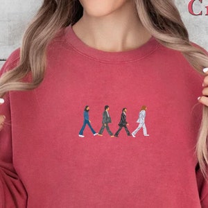 Embroidered Beatles Fan Sweater, Beatles Band Classic Album Sweater, Beatles Music Lover Sweater, Beatles Designed Comfort Colors Sweat