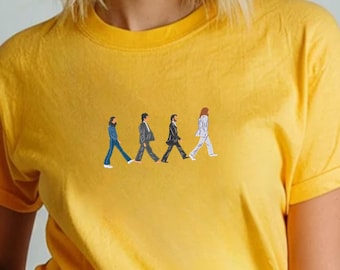Embroidered Beatles Fan T-Shirt, Beatles Band Classic Album Shirt, Beatles Music Lover Tee, Beatles Designed Shirt