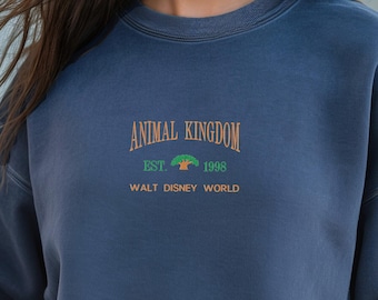 Embroidered Animal Kingdom Sweater, Disney’s Animal Kingdom Sweater, Disney World Sweater, Animal Kingdom Sweater, Comfort Colors Sweat