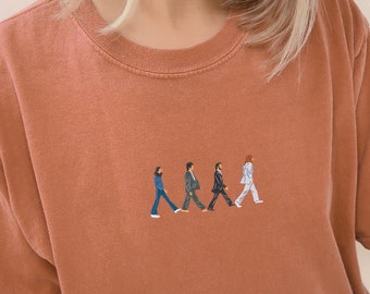 Embroidered Abbey Road Scene Beatles Fan, Unisex, Birthday, Christmas Gift, Gift for dad, Papa Grandpa Gift, Vintage Sweatshirt