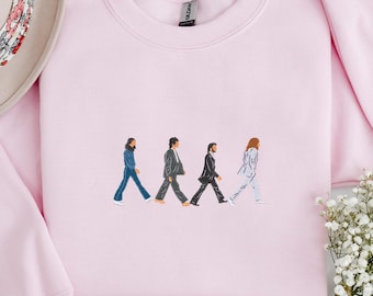 Embroidered Beatles Fan Sweater, Beatles Band Classic Album Sweater, Beatles Music Lover Sweater, Beatles Designed Sweater