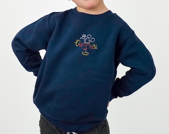 Mickey Mouse Neon Lines Embroidered Toddler T-Shirt, Mickey Baby Bodysuit, Mickey Kids Sweatshirt, Disney Family Trip Tee