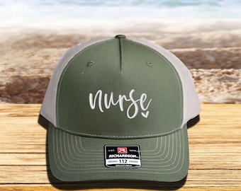 Embroidered Nurse Richardson Hat, Medical Worker Hat, Nurse Appreciation Hat, Trendy Medical Worker Cap, Cool Nurse Club Cap, Nurse Cap