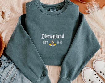 Embroidered Disneyland Sweatshirts, Disneyland Trip Shirt, Disneyland Est 1955 Sweater, Disneyland Vacation T-shirt, Mickey Friends Shirt