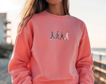 Embroidered Abbey Road Scene Beatles Fan, Unisex, Birthday, Christmas Gift, Gift for dad, Papa Grandpa Gift, Vintage Sweatshirt