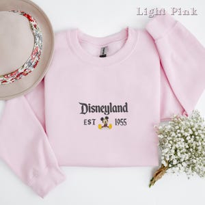 Embroidered Disneyland California Sweatshirt, Disneyland Est 1955 Sweater, Disney Vacation Sweater, Mickey And Friends Crewneck, Walt Disney