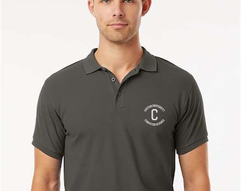 Embroidered Custom University Polo Shirt, Custom College Shirt, Personalized University Shirt, Custom Design University Polo Tee