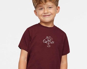 Mickey Mouse Lines Embroidered Toddler T-Shirt, Mickey Baby Bodysuit, Mickey Kids Sweatshirt, Disney Family Trip Tee