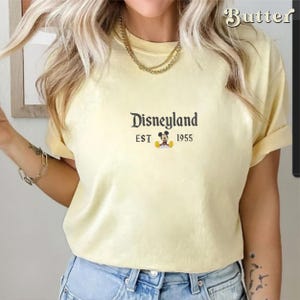 Embroidered Disneyland Florida Shirt, Disneyland Est 1955 Shirt, Disney Vacation Shirt, Mickey And Friends Shirt, Retro Walt Disney Shirt