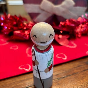 St. Valentine | Valentines Day | First Communion | Baptism | Peg Doll | Saint Peg Doll | Saint Toy |  Catholic Gift  | Collectible