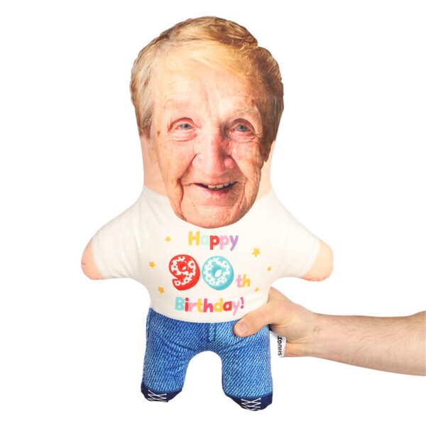 90th Birthday Face Pillow, Unique Birthday Gifts, Custom Pillow