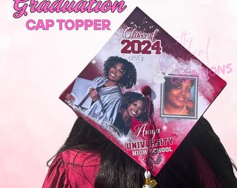 Adorno para birrete de graduación/Clase de 2025/Recuerdo de graduación personalizado/Adorno para birrete con foto/Recuerdo de graduación