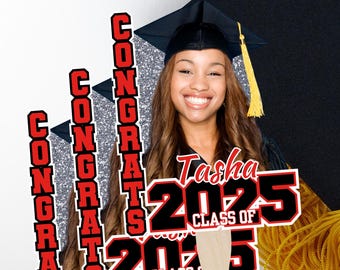 Abanicos de graduación de 2025/Recuerdo personalizado de graduación/Abanicos de ceremonia/Recuerdo de fiesta de graduación/Accesorio fotográfico