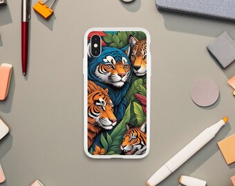 Wildlife Funda Tigres / Funda para iPhone y Samsung / Modelos Compatibles en iPhone 15 14 13 12 11 PRO 5 y Samsung S23 S22 S21 S20 S10 S8