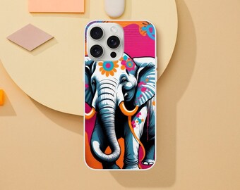 Wildlife Funda Elefante / Funda para iPhone y Samsung / Modelos Compatibles en iPhone 15 14 13 12 11 PRO 5 y Samsung S23 S22 S21 S20 S10 S8