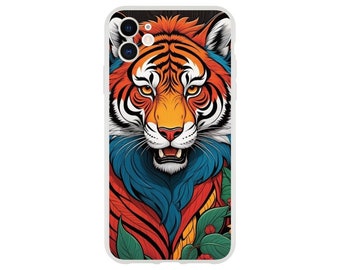 Wildlife Funda Tigre / Funda para iPhone y Samsung / Modelos Compatibles en iPhone 15 14 13 12 11 PRO 5 y Samsung S23 S22 S21 S20 S10 S8