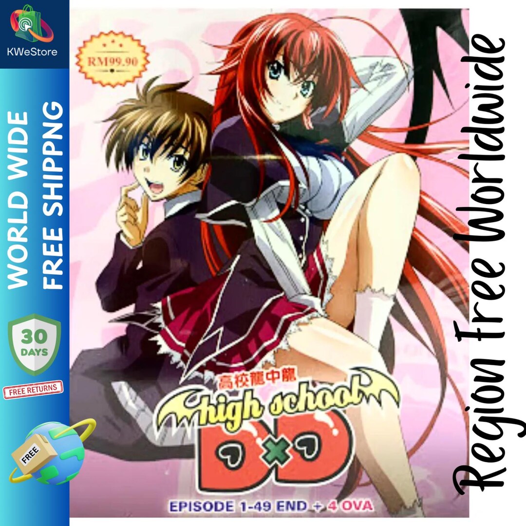 DVD Anime Uncut High School DXD Season 1-4 Series (1-49 End) + 4 OVA