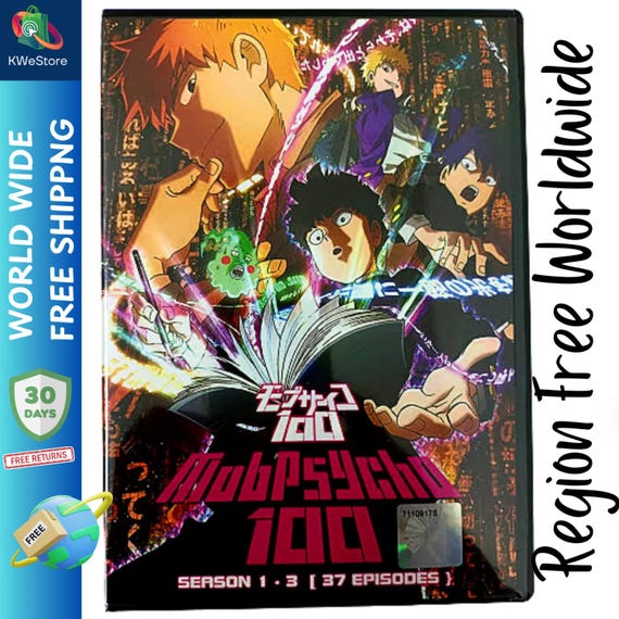 Mob Psycho 100 Season 1 3 vol.1 37 END Complete Boxset Anime DVD English Sub Etsy