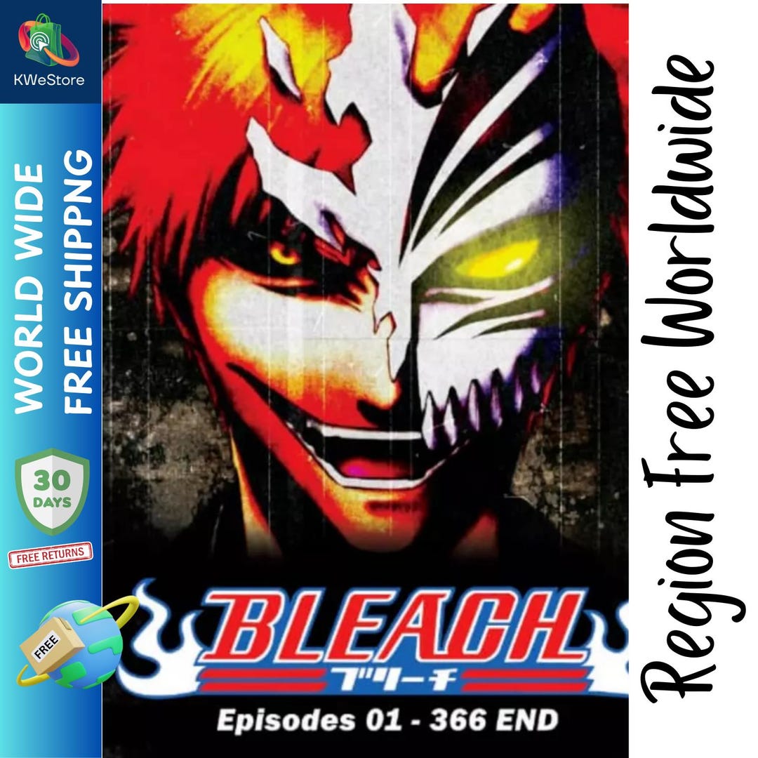 Bleach DVD Anime Complete Series Vol 1-366 + 4 Movies