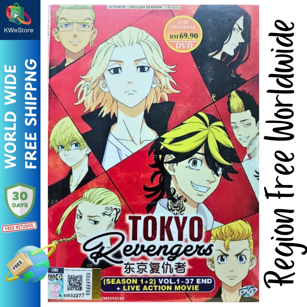 Dvd Tokyo Revengers Season 1+2 Vol.1-37 End+live Action Movie ENG DUB - Where To Read Tokyo Revengers Dvd Booklet
