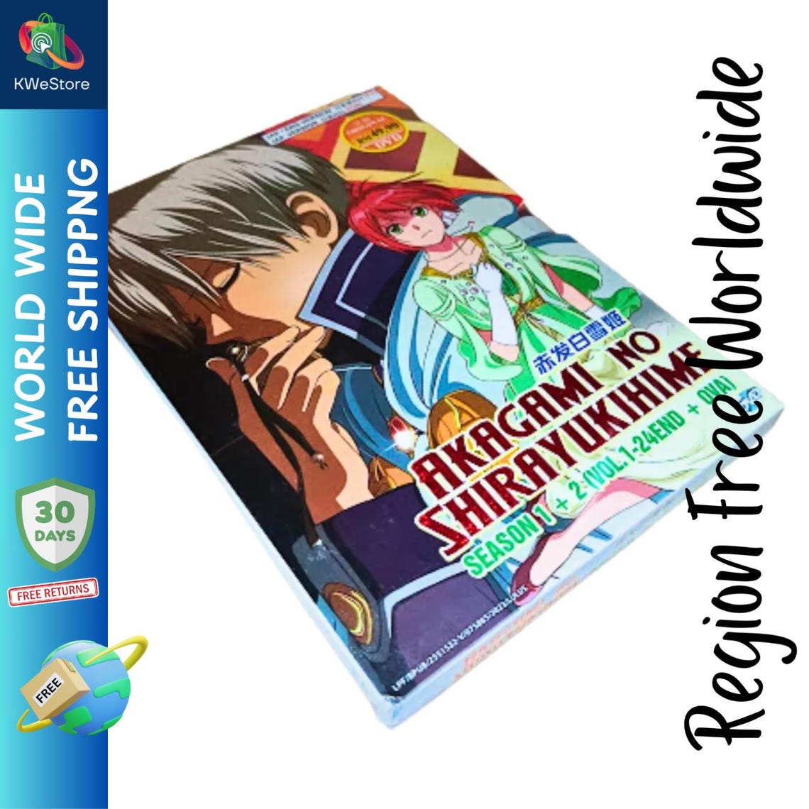 Akagami No Shirayukihime Season 1&2 Vol.1-24 End OVA English Dub All