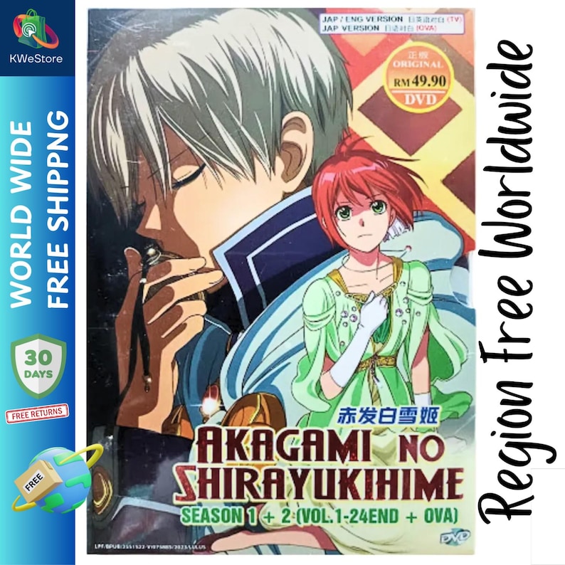 Akagami No Shirayukihime Season 1&2 Vol.1-24 End OVA English Dub All