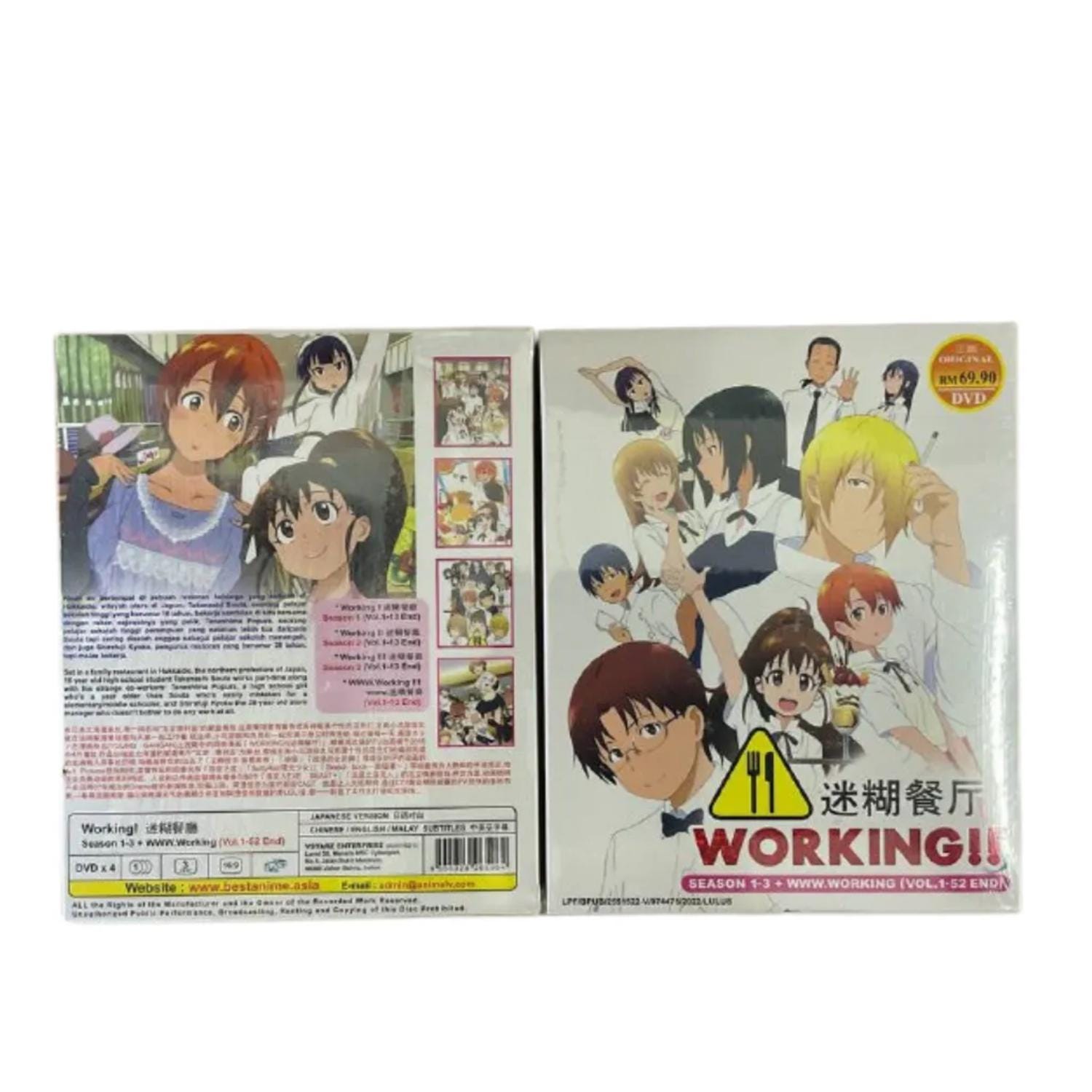 DVD ANIME WORKING! SEASON 1-3 + WWW.WORKING!!! VOL.1-52 END
