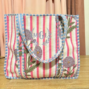 Monogramm Optionale gesteppte TOTE-Tasche REVERSIBLE, fangen alle tragen alle große Tasche